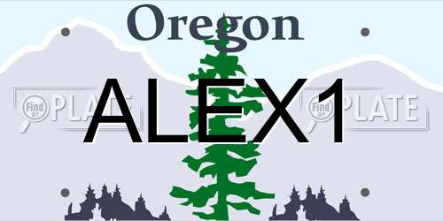 ALEX1 Oregon License Plate