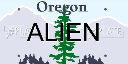 ALIEN Oregon License Plate