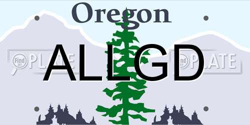 ALLGD Oregon License Plate