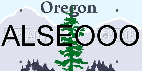 ALSEOOO Oregon License Plate