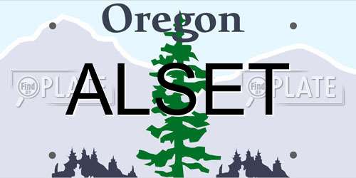ALSET Oregon License Plate