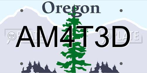 AM4T3D Oregon License Plate