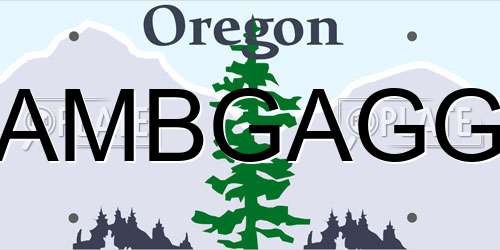 AMBGAGG Oregon License Plate