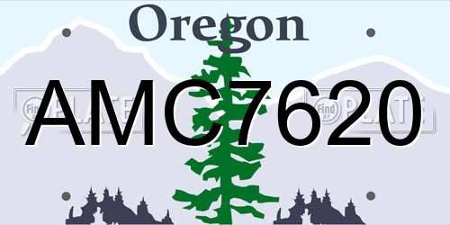 AMC7620 Oregon License Plate
