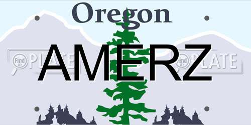 AMERZ Oregon License Plate
