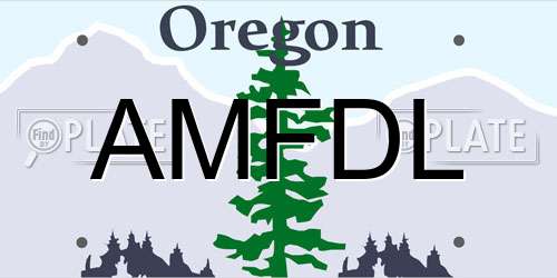 AMFDL Oregon License Plate