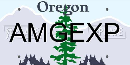 AMGEXP Oregon License Plate