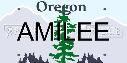 AMILEE Oregon License Plate