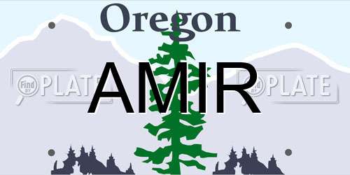 AMIR Oregon License Plate