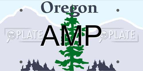 AMP Oregon License Plate