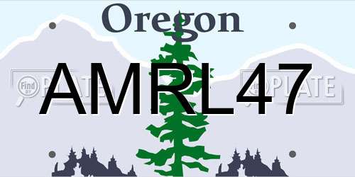 AMRL47 Oregon License Plate