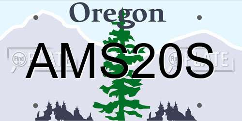 AMS20S Oregon License Plate