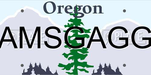 AMSGAGG Oregon License Plate