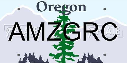 AMZGRC Oregon License Plate
