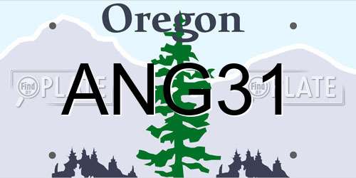 ANG31 Oregon License Plate