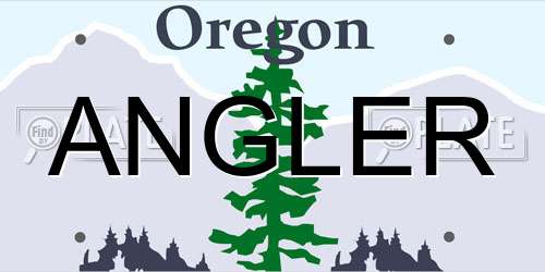 ANGLER Oregon License Plate
