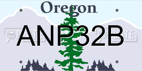 ANP32B Oregon License Plate