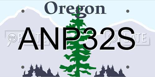 ANP32S Oregon License Plate