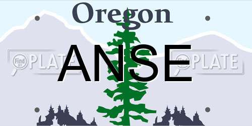 ANSE Oregon License Plate