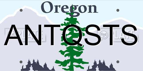 ANTQSTS Oregon License Plate
