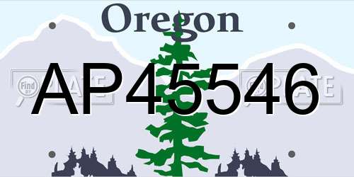 AP45546 Oregon License Plate