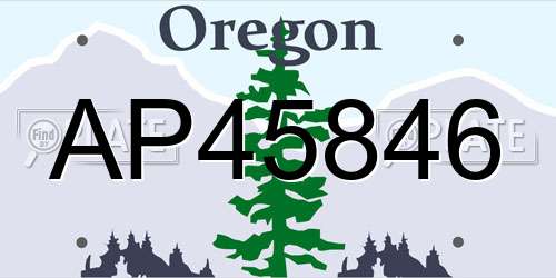 AP45846 Oregon License Plate