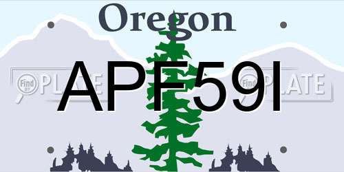 APF59I Oregon License Plate