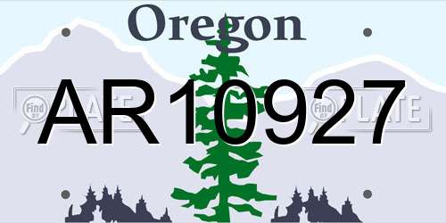 AR10927 Oregon License Plate