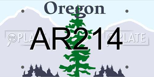 AR214 Oregon License Plate