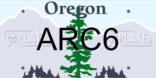 ARC6 Oregon License Plate