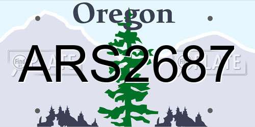 ARS2687 Oregon License Plate
