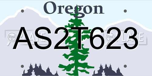 AS2T623 Oregon License Plate