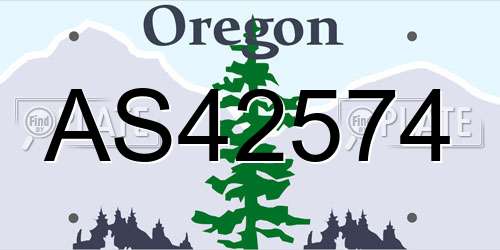 AS42574 Oregon License Plate