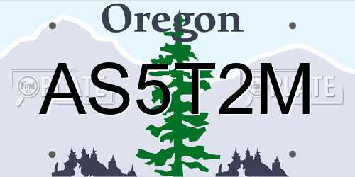 AS5T2M Oregon License Plate