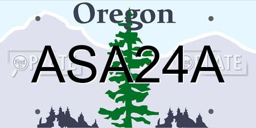 ASA24A Oregon License Plate