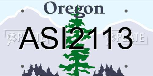 ASI2113 Oregon License Plate