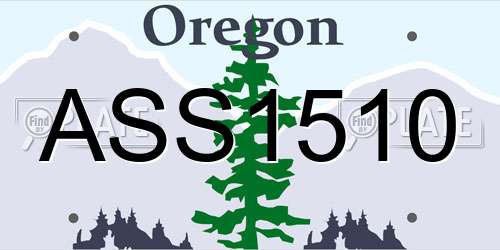 ASS1510 Oregon License Plate