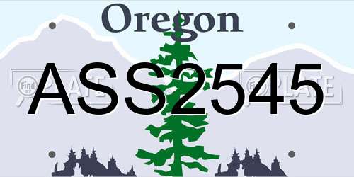ASS2545 Oregon License Plate