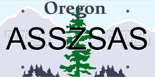 ASSZSAS Oregon License Plate