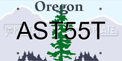 AST55T Oregon License Plate