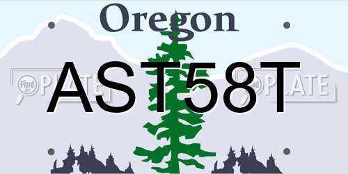 AST58T Oregon License Plate
