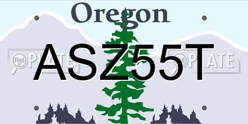 ASZ55T Oregon License Plate