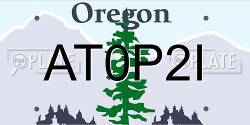 AT0P2I Oregon License Plate