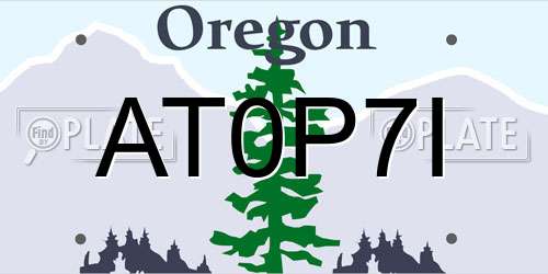 AT0P7I Oregon License Plate