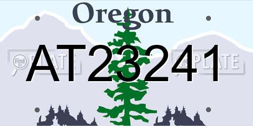 AT23241 Oregon License Plate