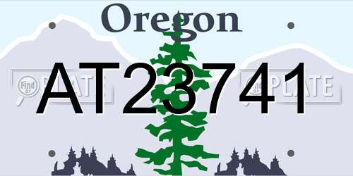 AT23741 Oregon License Plate