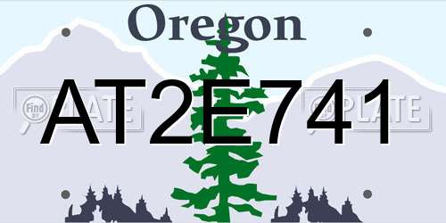 AT2E741 Oregon License Plate