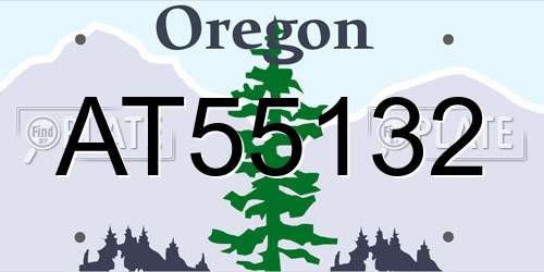 AT55132 Oregon License Plate
