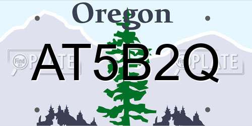 AT5B2Q Oregon License Plate