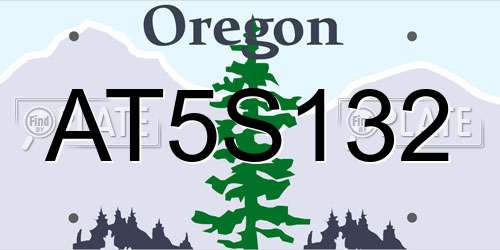 AT5S132 Oregon License Plate